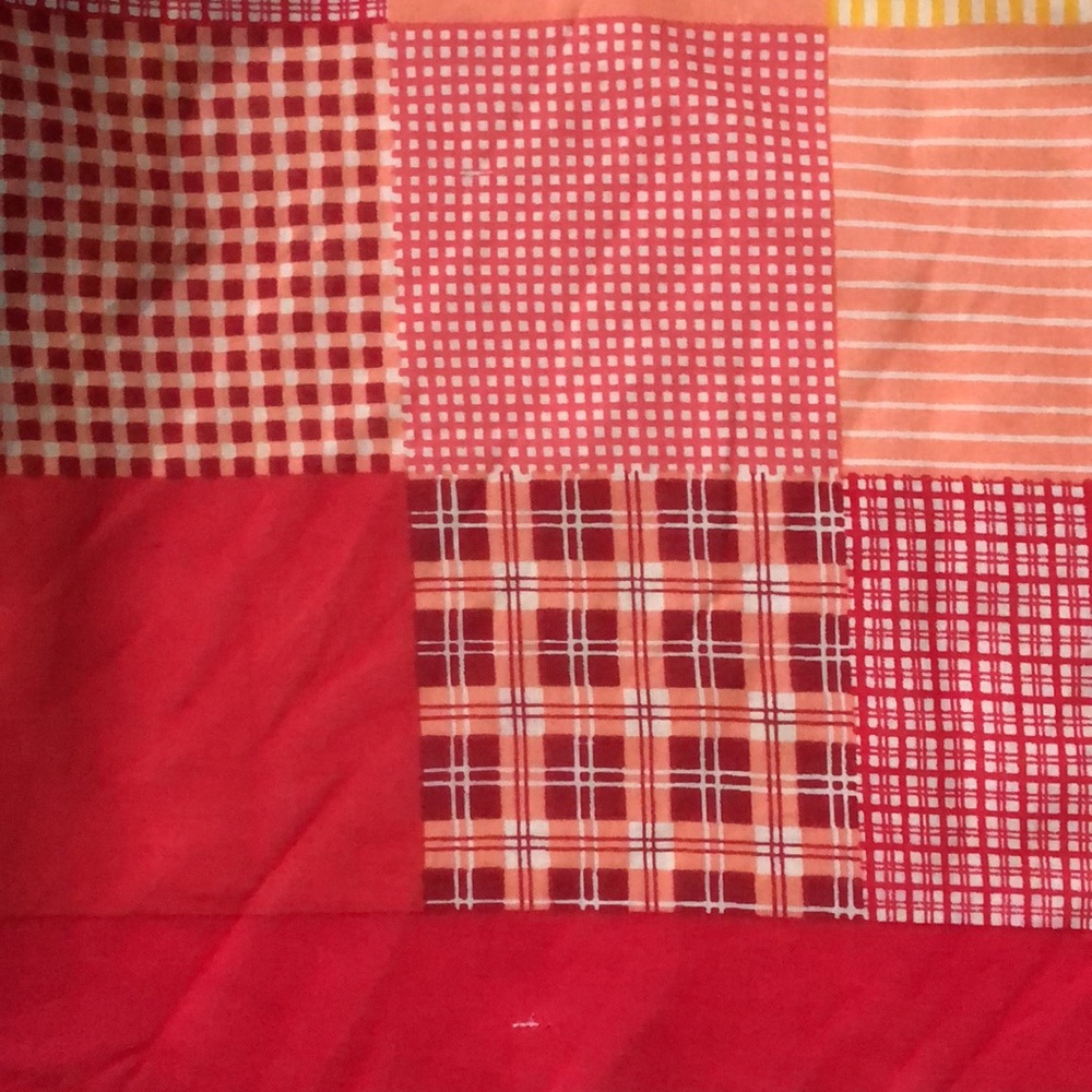 Vtg Echo Cheerful Patchwork Square Scarf Cotton - image 8